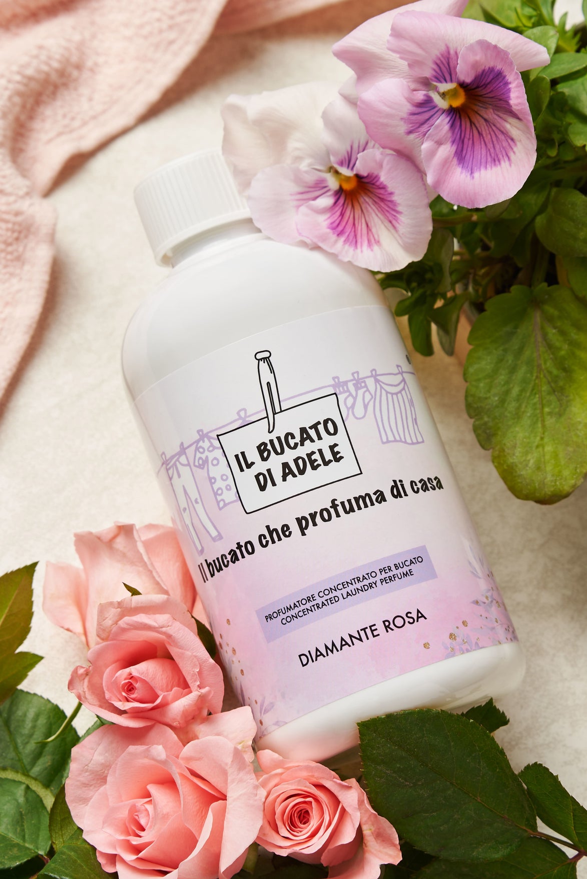 Il Bucato di Adele Profumatore Diamante Rosa - Profumatore per bucato 500 ml 