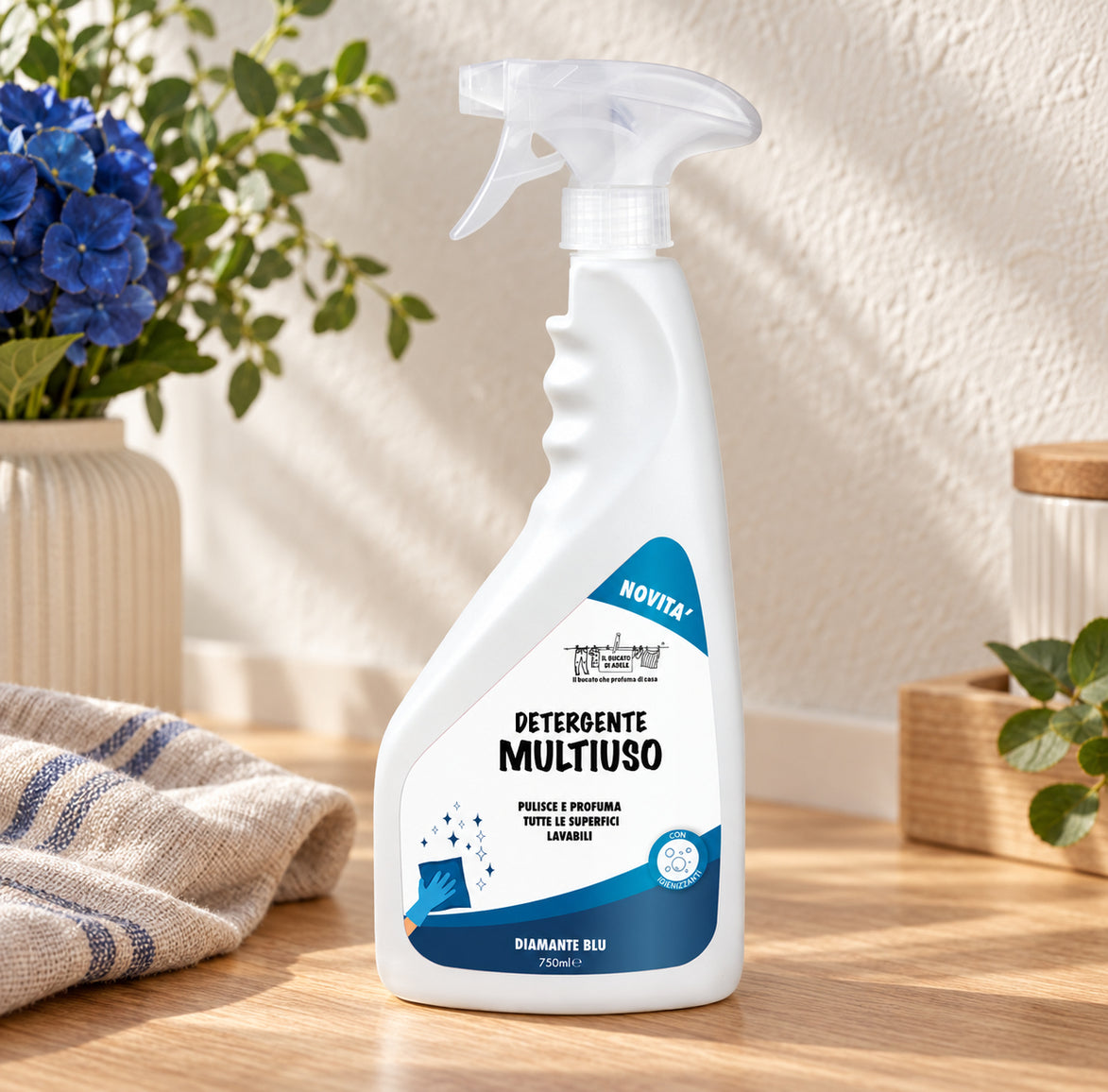 Il Bucato di Adele Profumatore Diamante Blu - Detergente multiuso 750 ml 