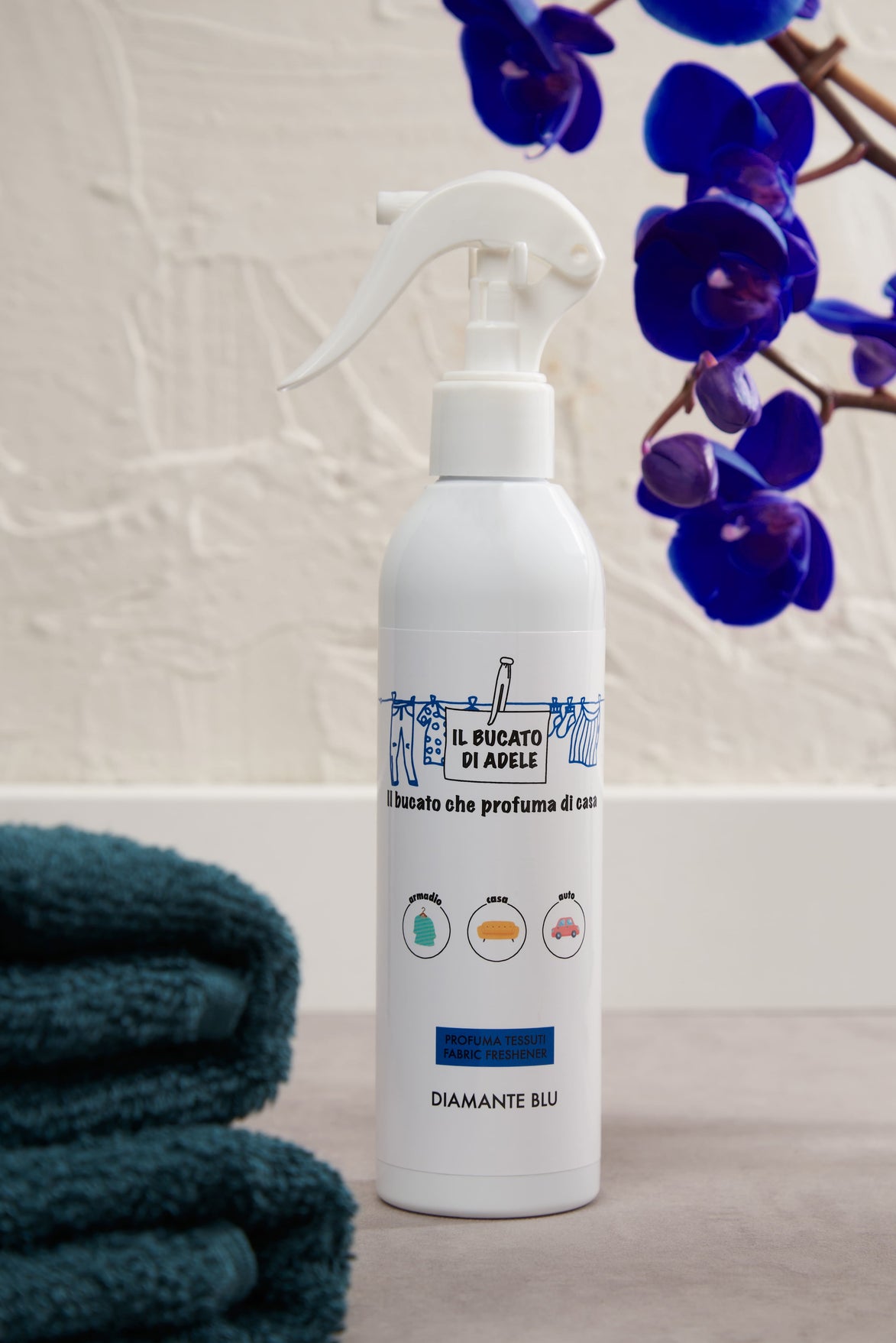 Il Bucato di Adele Profumatore Diamante Blu - Profuma tessuti spray 250 ml 