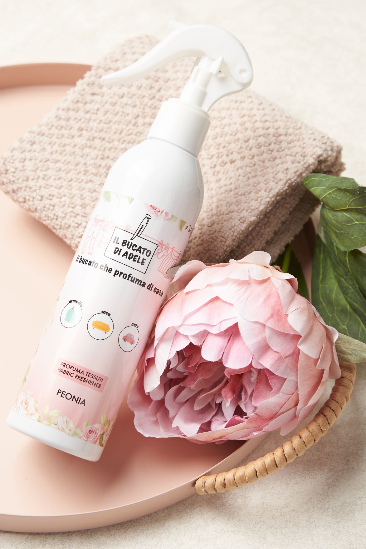 Il Bucato di Adele Profumatore Peonia - Profuma tessuti spray 250 ml 