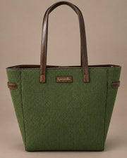 Borsa a spalla effetto maglia Camomilla Verde