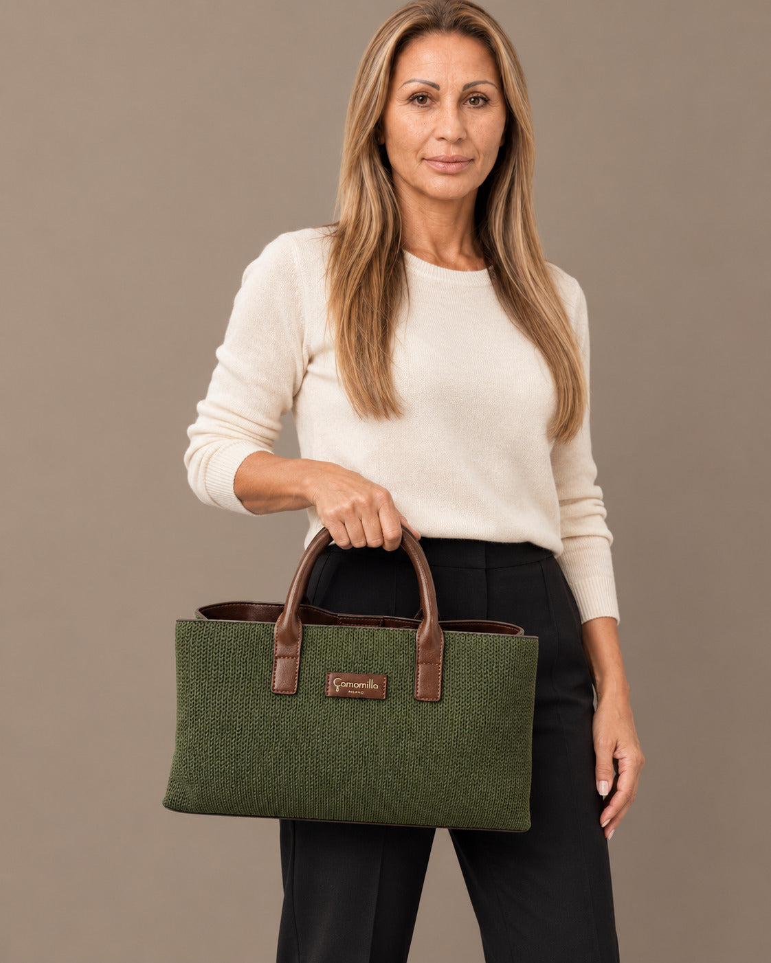 camomilla Accessori Borsa a mano effetto maglia 