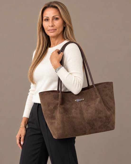 camomilla Accessori Borsa a spalla effetto camoscio 