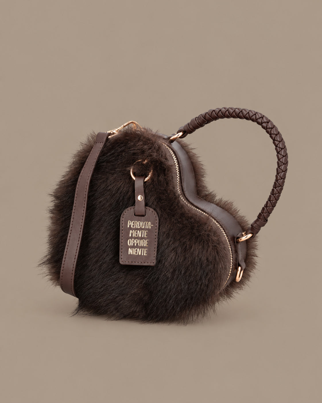 Le Pandorine Accessori Borsa Roma Fur Heart Big 