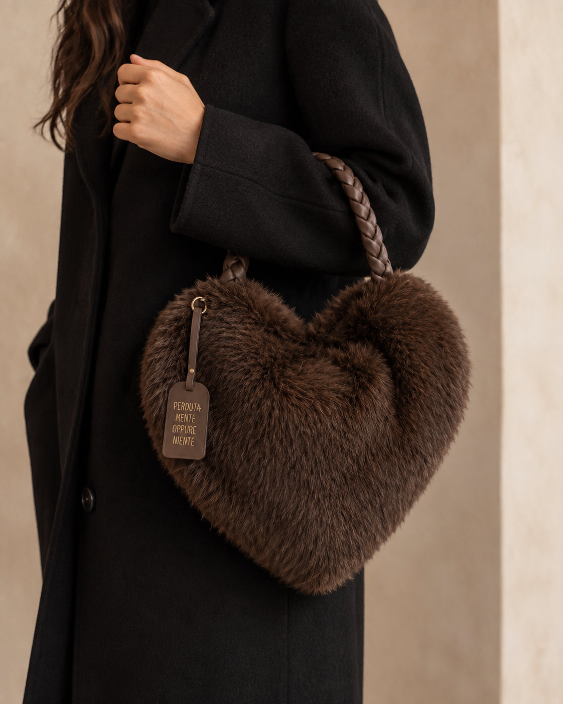 Le Pandorine Accessori Borsa Roma Fur Heart Big 