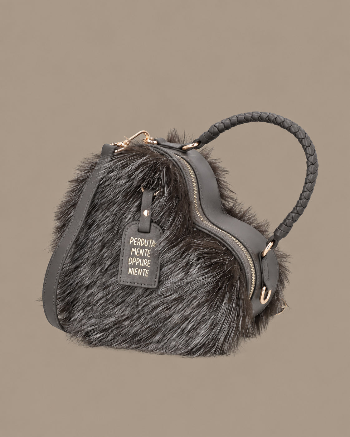 Le Pandorine Accessori Borsa Roma Fur Heart Big 