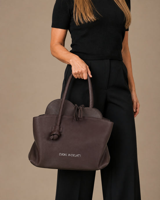 Le Pandorine Sciarpa Shopper con tasca cuore Cuori Riciclati 
