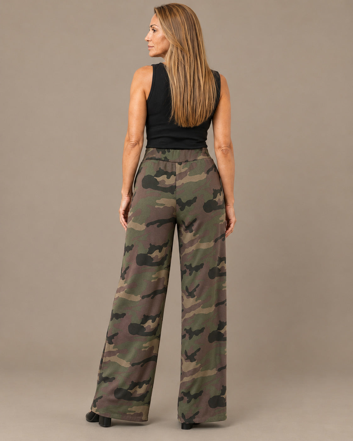 MARse pronto Abbigliamento Pantalone palazzo mimetico 