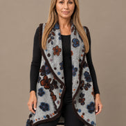 MARse pronto Abbigliamento Gilet floreale con applicazioni in rilievo 