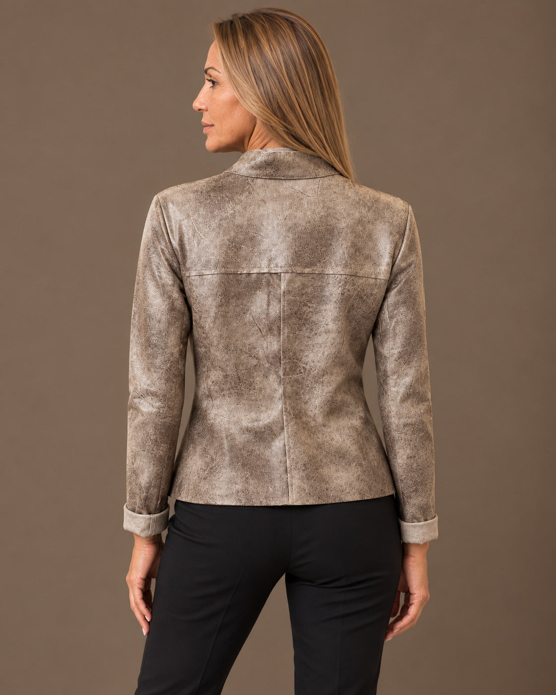 Marseta pronto Abbigliamento Giacca in ecopelle con collo alla coreana Daystar 