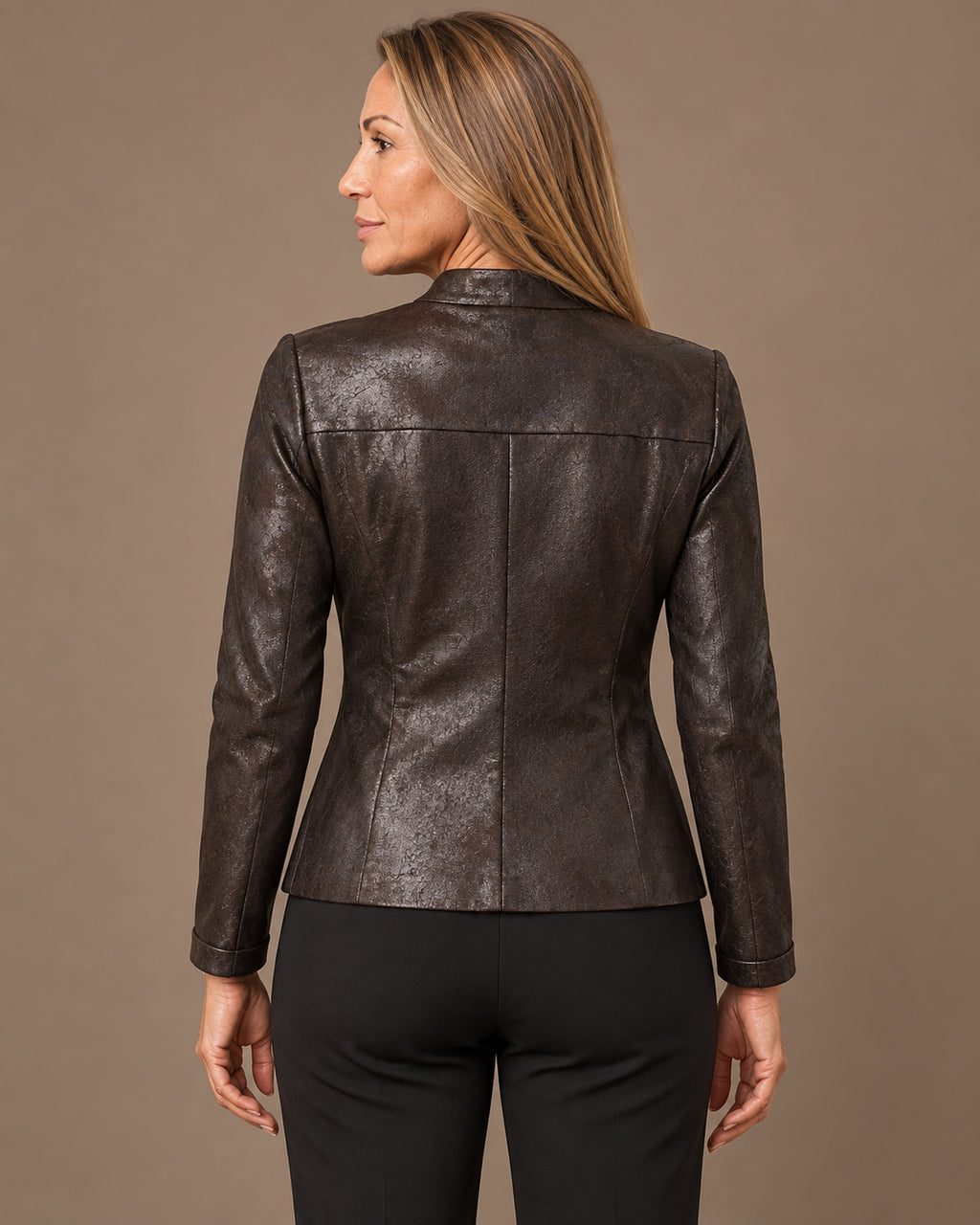 Marseta pronto Abbigliamento Giacca in ecopelle con collo alla coreana Daystar 