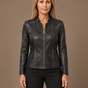 Marseta pronto Abbigliamento Giacca in ecopelle con collo alla coreana Daystar 