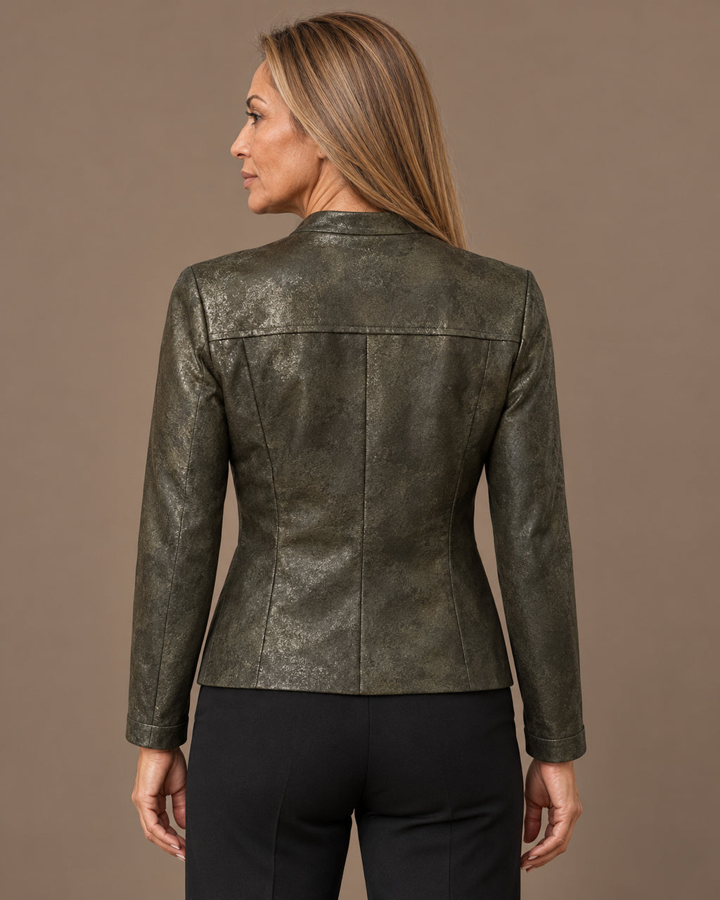 Marseta pronto Abbigliamento Giacca in ecopelle con collo alla coreana Daystar 