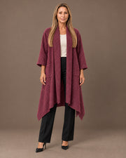 Cappotto lungo con fondo a punte Marseta pronto Bordeaux