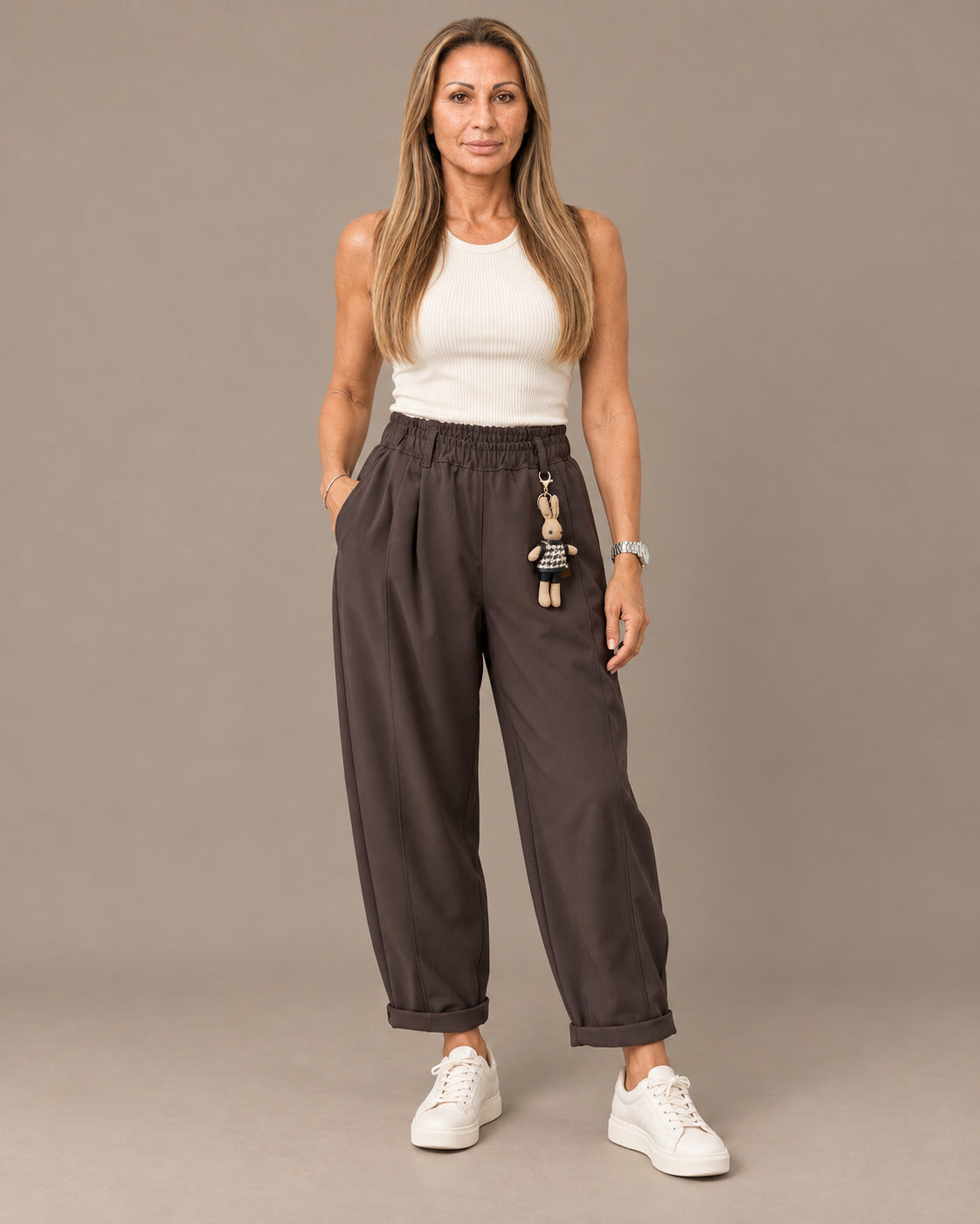 Marseta pronto Abbigliamento Pantalone a palloncino con vita elasticizzata 