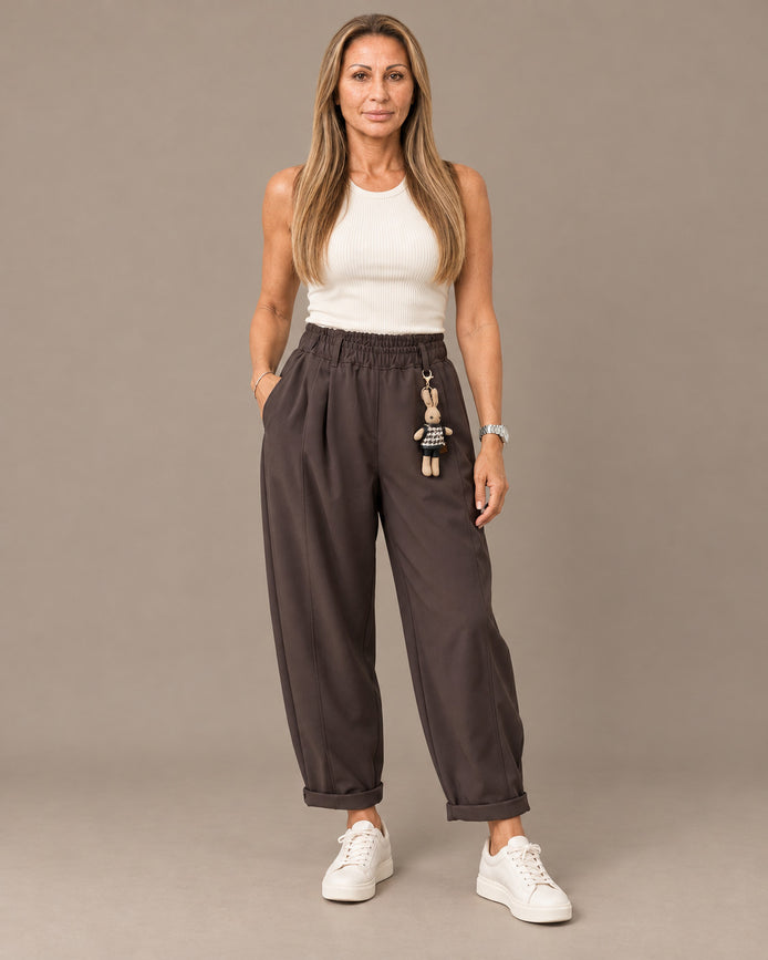Marseta pronto Abbigliamento Pantalone a palloncino con vita elasticizzata 