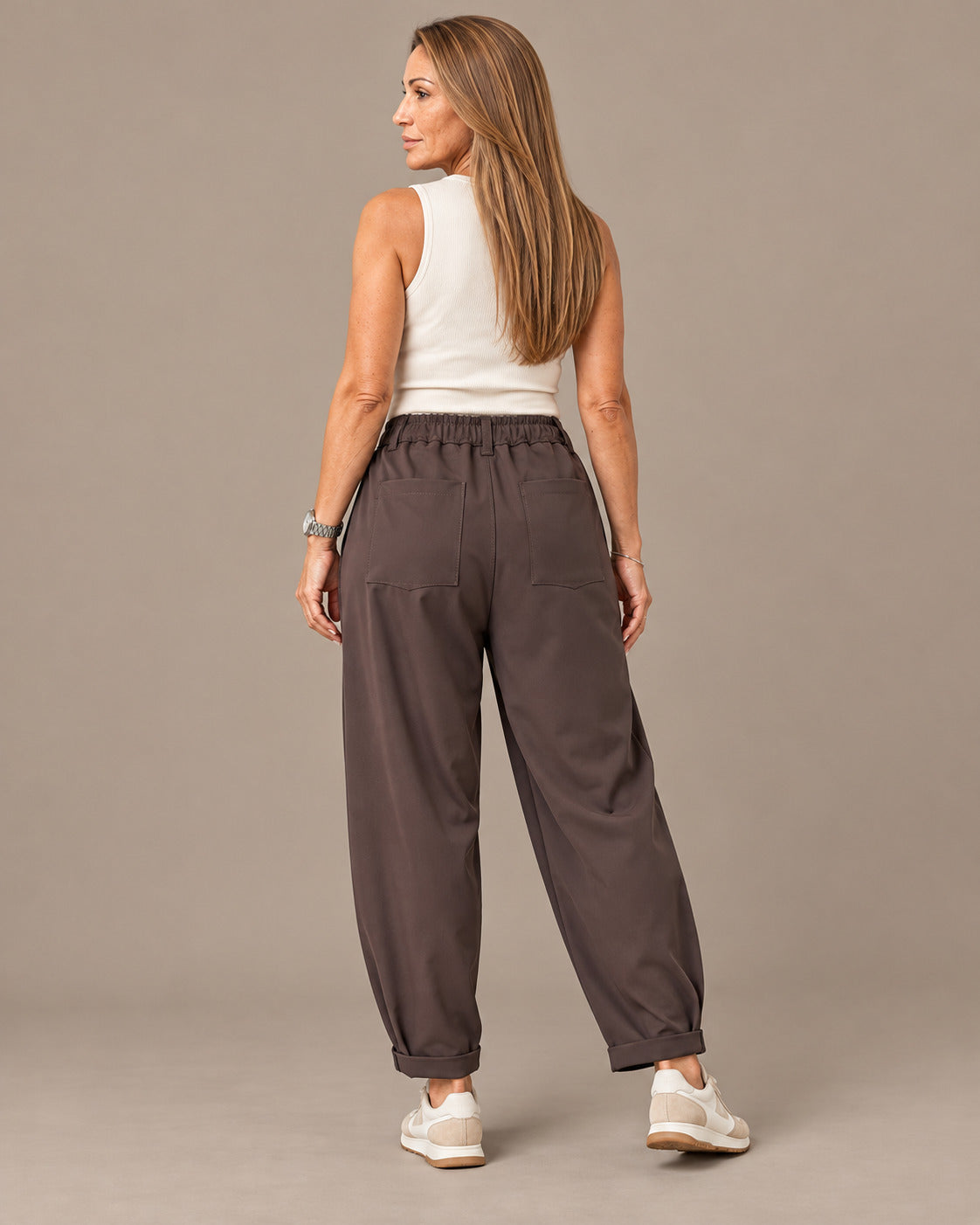 Marseta pronto Abbigliamento Pantalone a palloncino con vita elasticizzata 