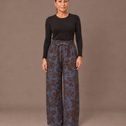 Marseta pronto Abbigliamento Pantalone palazzo floreale con coulisse 