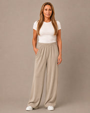 Pantaloni da tuta in scuba Marseta pronto Beige