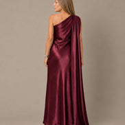 Marseta pronto Abbigliamento Abito monospalla in satin con stola 