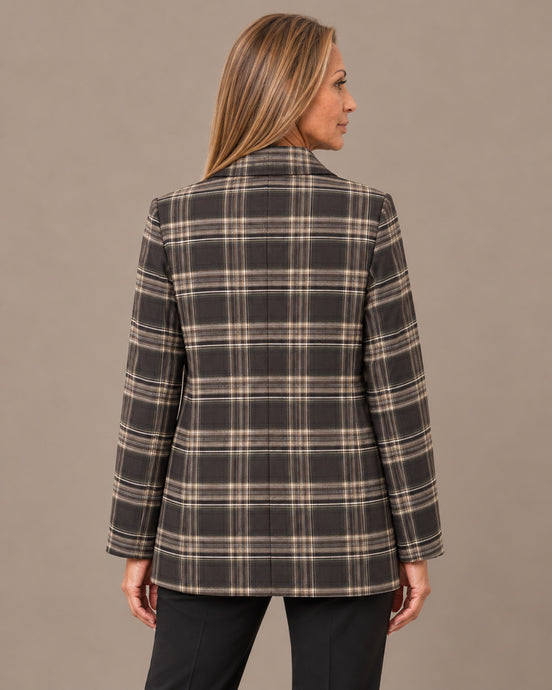Marseta pronto Abbigliamento Blazer a quadri con dettagli gioiello 