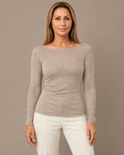 Maglia sottile in misto cashmere Marseta pronto Beige