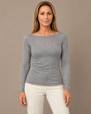 Maglia sottile in misto cashmere Marseta pronto Grigio chiaro