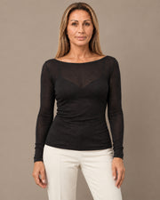 Maglia sottile in misto cashmere Marseta pronto Nero