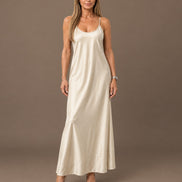 Marseta pronto Abbigliamento Abito slip dress in raso con taglio in sbieco 