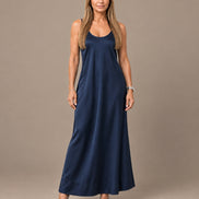 Marseta pronto Abbigliamento Abito slip dress in raso con taglio in sbieco 