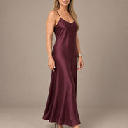 Marseta pronto Abbigliamento Abito slip dress in raso con taglio in sbieco 