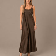 Marseta pronto Abbigliamento Abito slip dress in raso con taglio in sbieco 