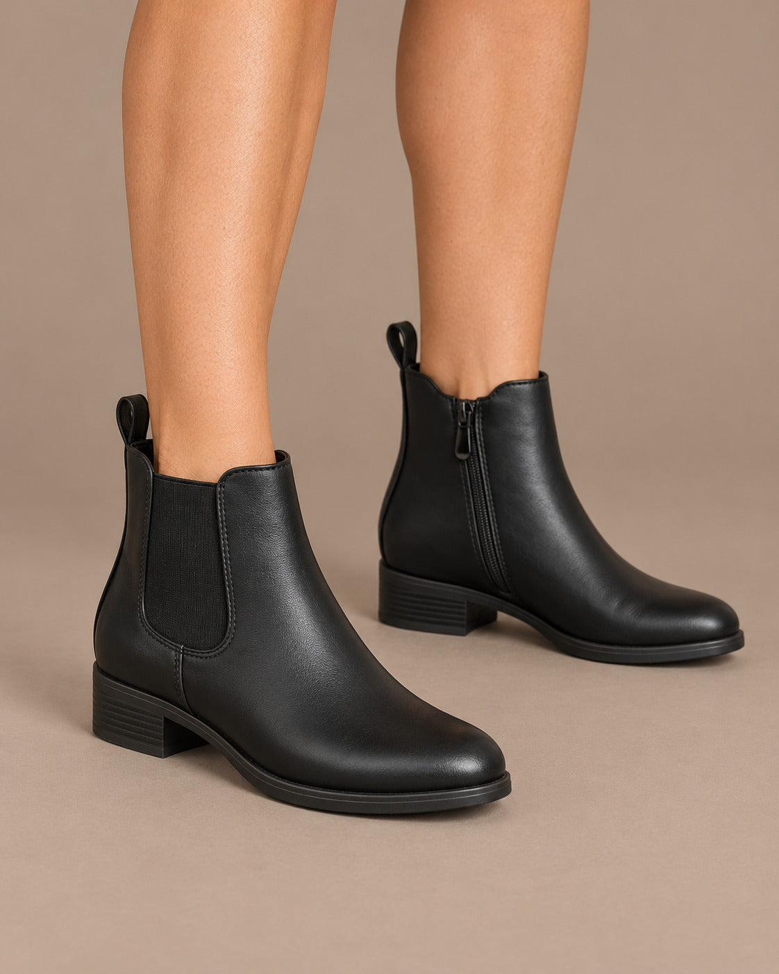 Marseta pronto Scarpe Stivaletti con elastico laterale e tacco basso 