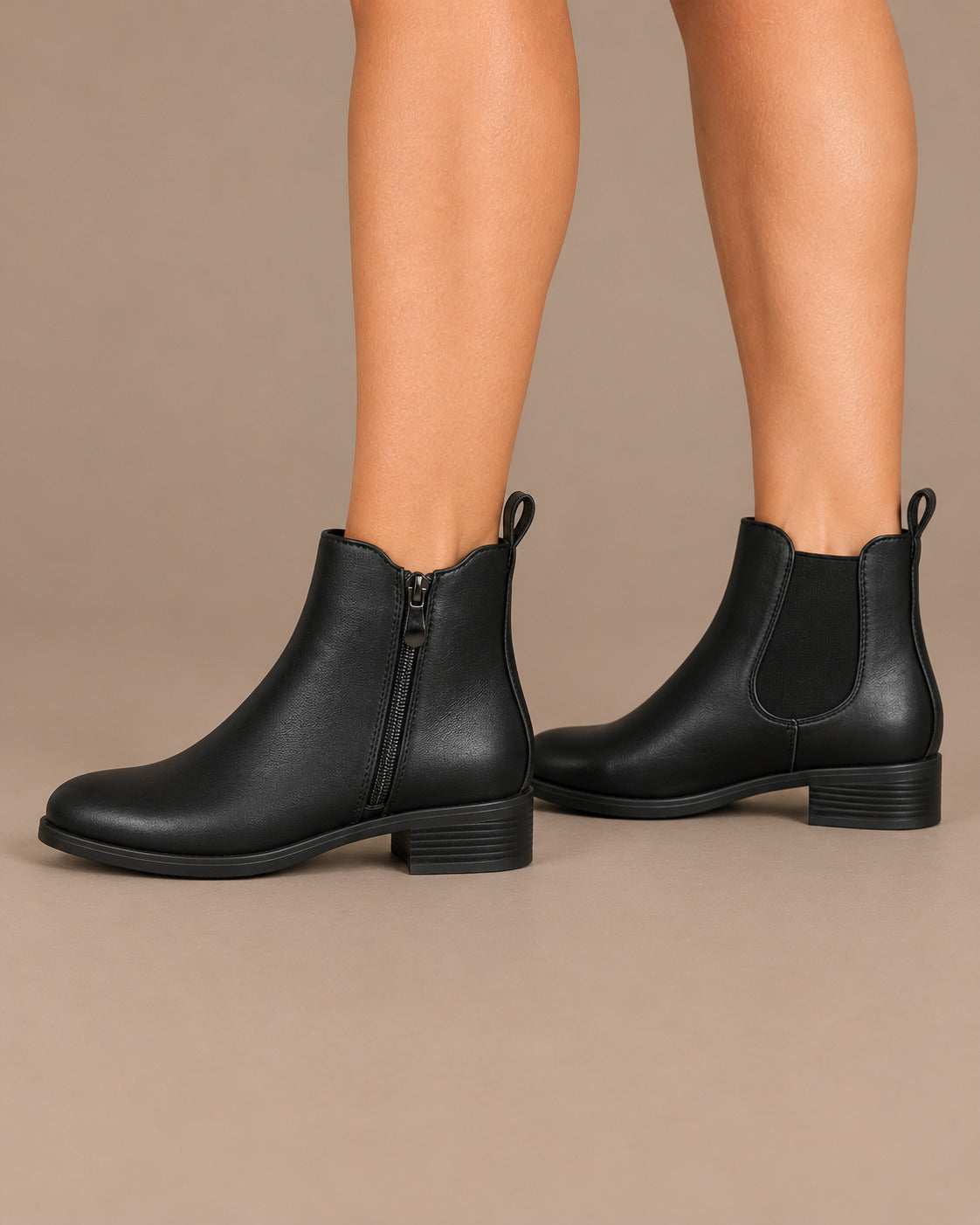 Marseta pronto Scarpe Stivaletti con elastico laterale e tacco basso 