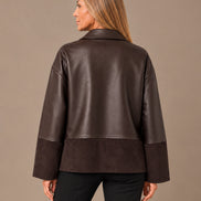 Marseta pronto Abbigliamento Giacca effetto pelle con inserti effetto camoscio 