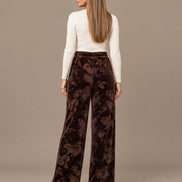 Marseta pronto Abbigliamento Pantalone palazzo in velluto floreale 