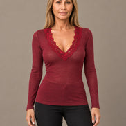 Marseta pronto Abbigliamento Maglia in cashmere con scollo in pizzo 