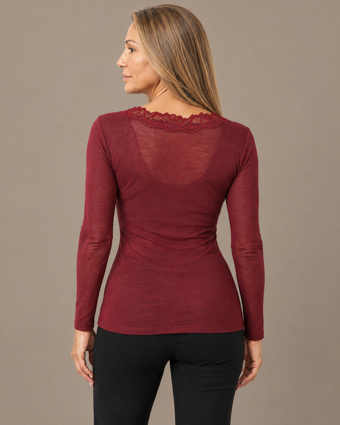 Marseta pronto Abbigliamento Maglia in cashmere con scollo in pizzo 