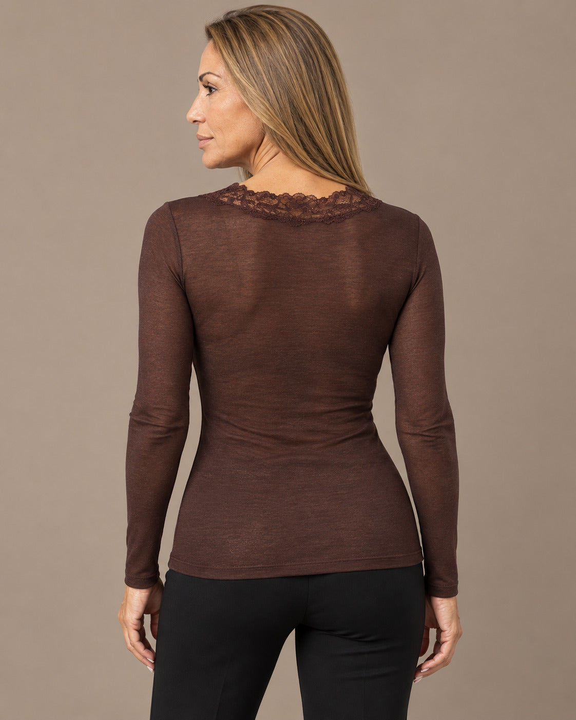 Marseta pronto Abbigliamento Maglia in cashmere con scollo in pizzo 