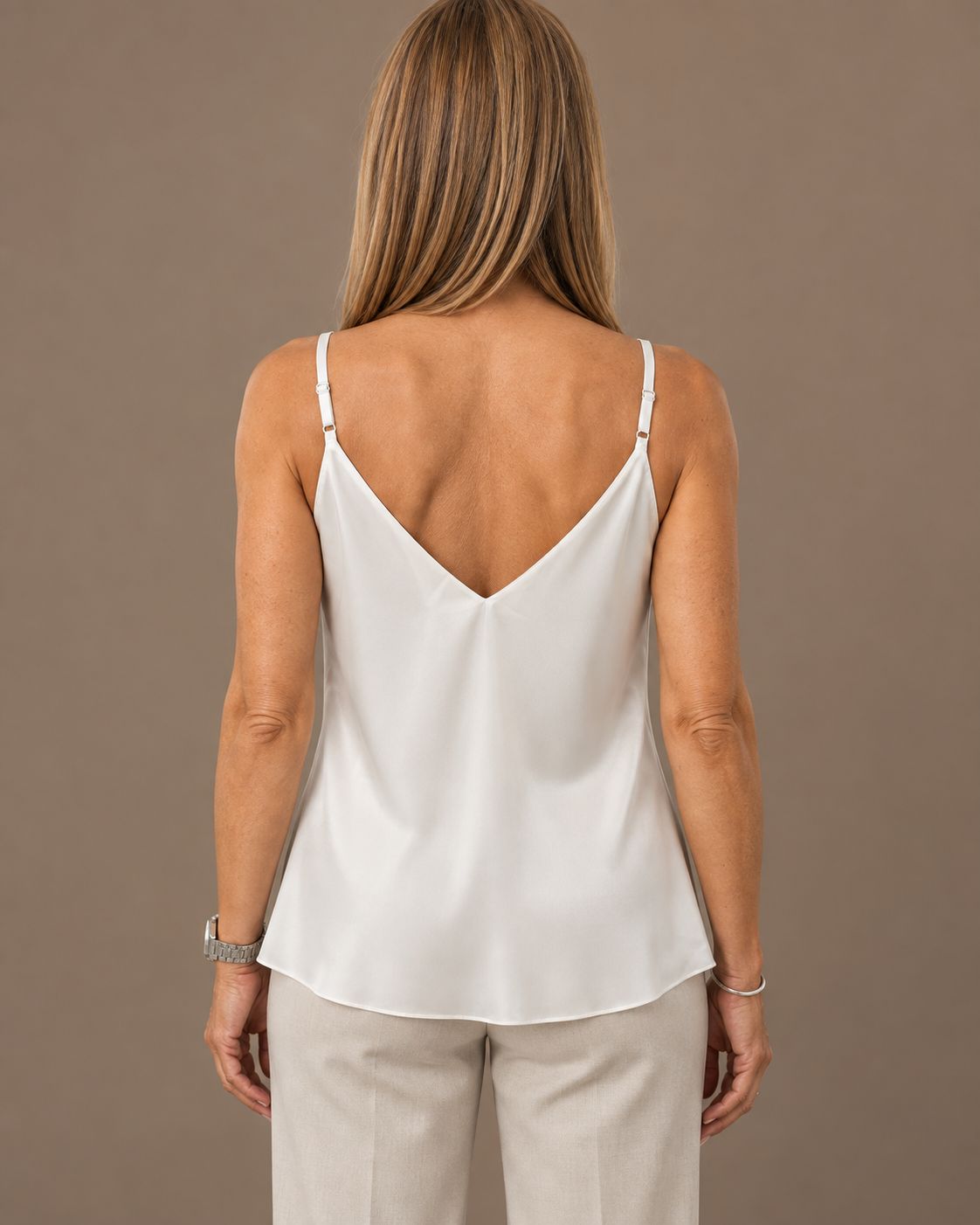 Marseta pronto Abbigliamento Top in raso con scollo a V 