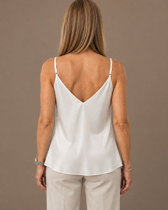 Marseta pronto Abbigliamento Top in raso con scollo a V 