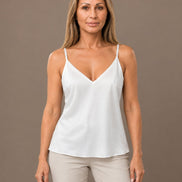 Marseta pronto Abbigliamento Top in raso con scollo a V 