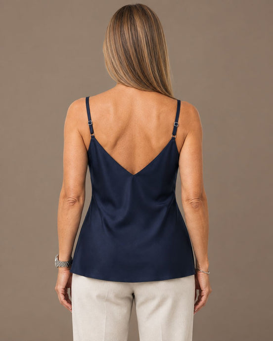 Marseta pronto Abbigliamento Top in raso con scollo a V 