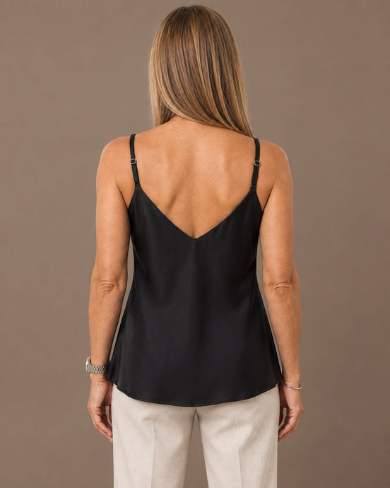 Marseta pronto Abbigliamento Top in raso con scollo a V 