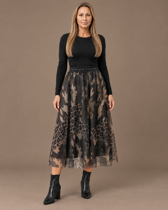 Marseta pronto Abbigliamento Gonna lunga fantasia animalier e mimetica 
