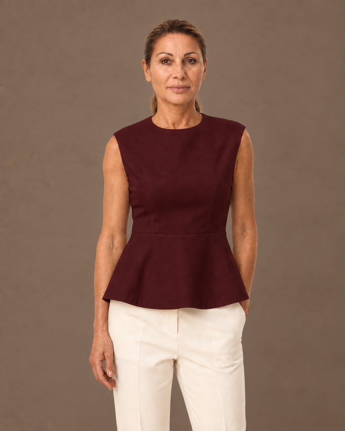Maryley Abbigliamento Top in punto Milano con peplum 
