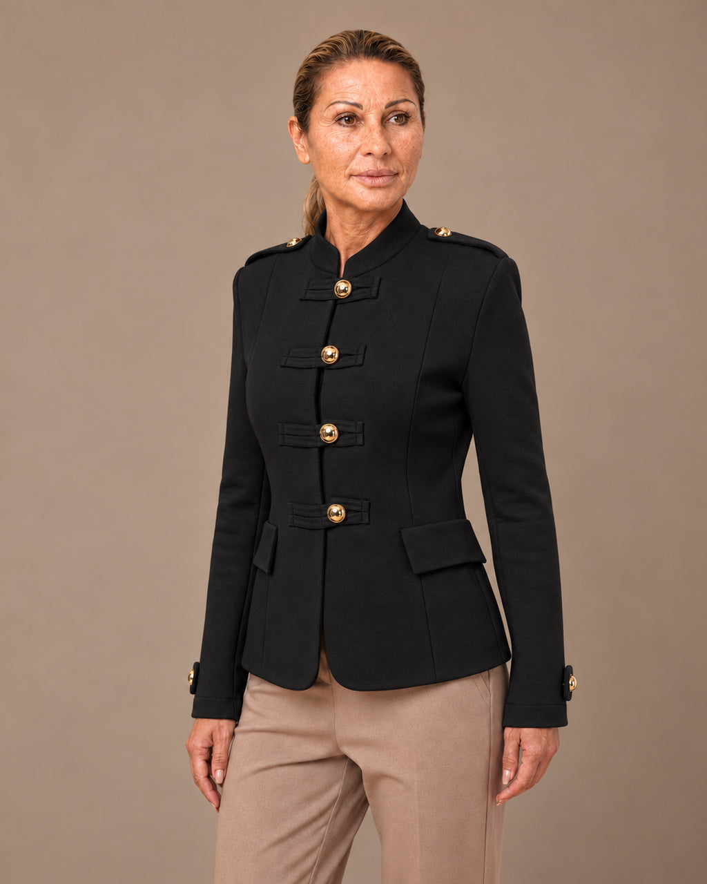 Maryley Abbigliamento Giacca Napoleone in felpa con alamari 