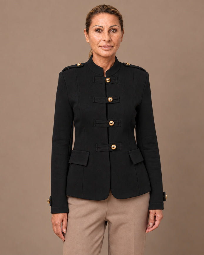 Maryley Abbigliamento Giacca Napoleone in felpa con alamari 