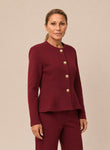 Maryley Abbigliamento Giacca in felpa con peplum e bottoni oro 