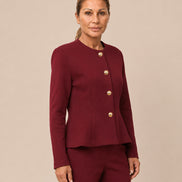 Maryley Abbigliamento Giacca in felpa con peplum e bottoni oro 